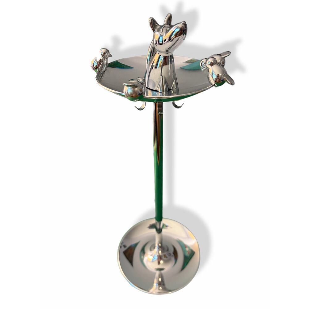 Umbra Zoola Dog ring holder and Umbra bird necklace stand jewelry holder chrome